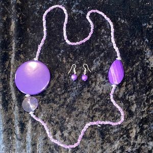 Necklace and earrings